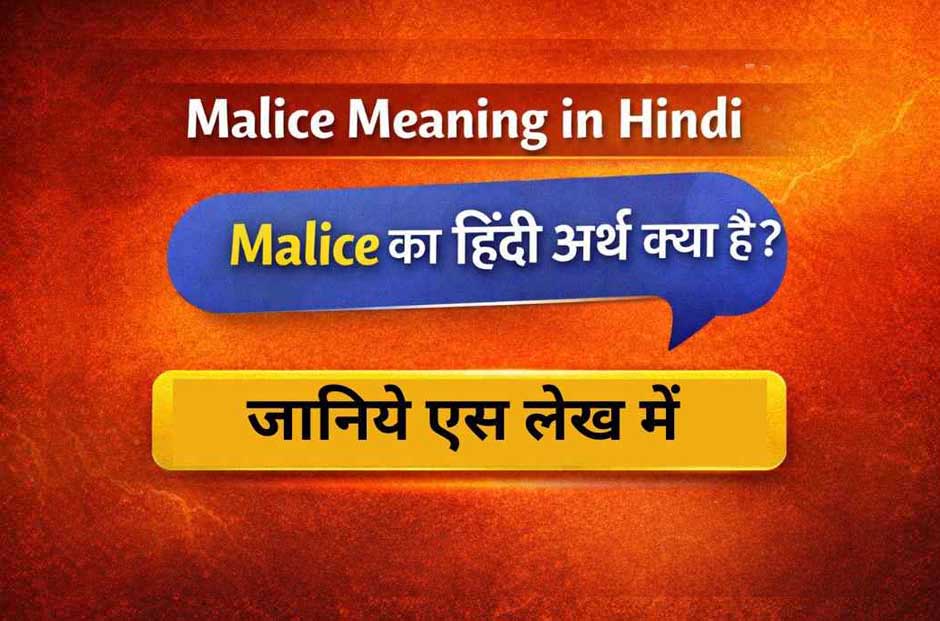 Malice meaning in hindi
